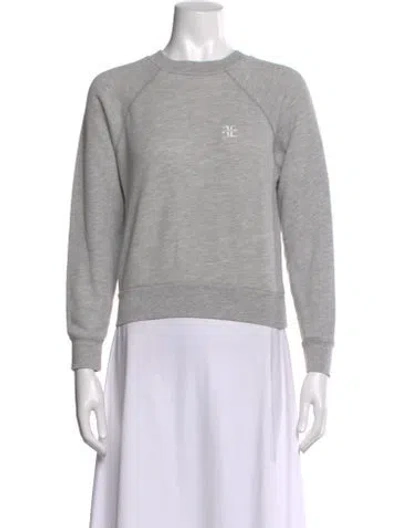 Pre-owned Éterne Crew Neck Long Sleeve Sweatshirt In Gray