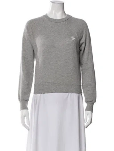 Pre-owned Éterne Crew Neck Long Sleeve Sweatshirt In Gray