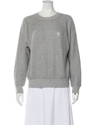 Pre-owned Éterne Crew Neck Long Sleeve Sweatshirt In Gray