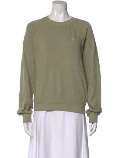 Pre-owned Éterne Crew Neck Long Sleeve Sweatshirt In Green