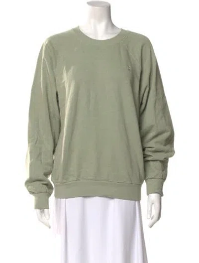 Pre-owned Éterne Crew Neck Long Sleeve Sweatshirt In Green