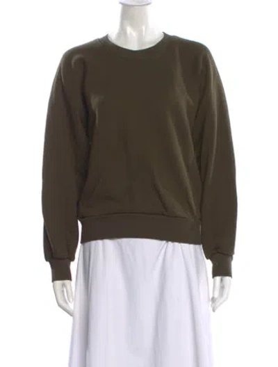Pre-owned Éterne Crew Neck Long Sleeve Sweatshirt In Green