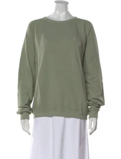 Pre-owned Éterne Crew Neck Long Sleeve Sweatshirt In Green