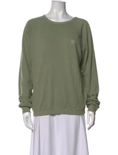 Pre-owned Éterne Crew Neck Long Sleeve Sweatshirt In Green