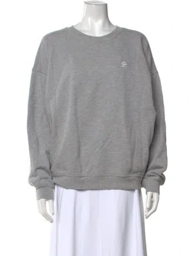 Pre-owned Éterne Crew Neck Long Sleeve Sweatshirt In Grey