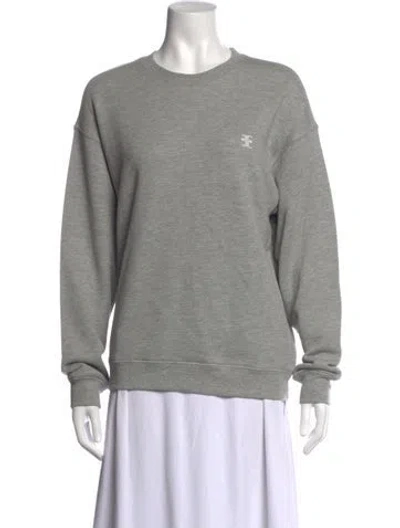 Pre-owned Éterne Crew Neck Long Sleeve Sweatshirt In Grey