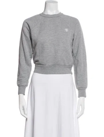 Pre-owned Éterne Crew Neck Long Sleeve Sweatshirt In Grey