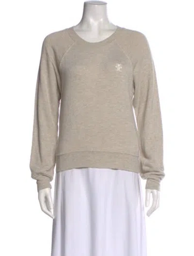 Pre-owned Éterne Crew Neck Long Sleeve Sweatshirt In Neutral