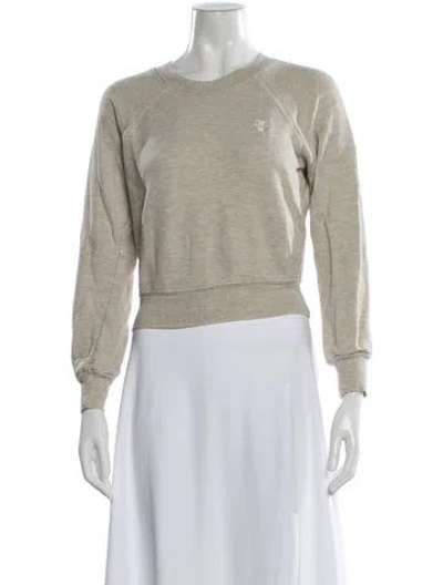 Pre-owned Éterne Crew Neck Long Sleeve Sweatshirt In Neutral