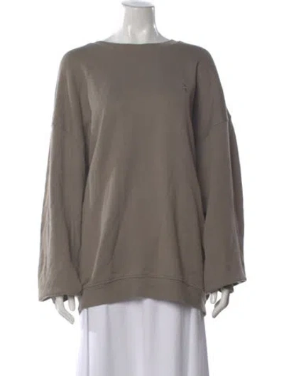 Pre-owned Éterne Crew Neck Long Sleeve Sweatshirt In Neutral