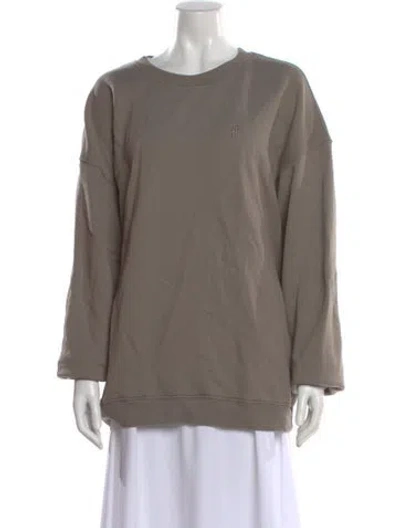 Pre-owned Éterne Crew Neck Long Sleeve Sweatshirt In Neutral