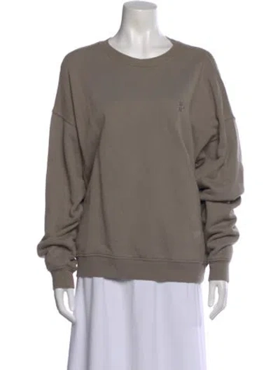 Pre-owned Éterne Crew Neck Long Sleeve Sweatshirt In Neutral