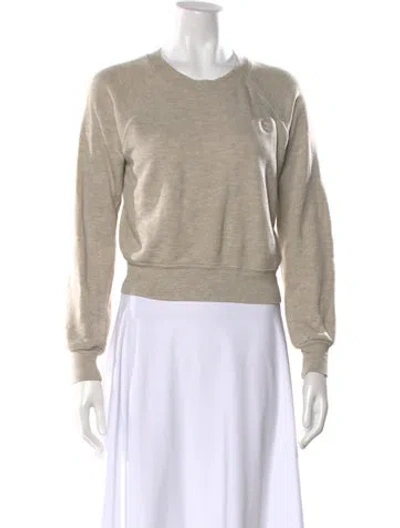 Pre-owned Éterne Crew Neck Long Sleeve Sweatshirt In Neutral
