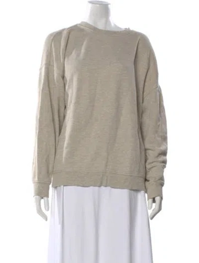 Pre-owned Éterne Crew Neck Long Sleeve Sweatshirt In Neutral