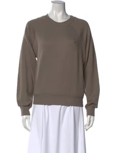 Pre-owned Éterne Crew Neck Long Sleeve Sweatshirt In Neutral