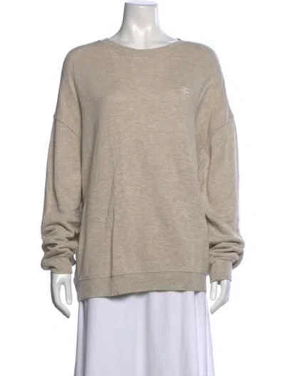 Pre-owned Éterne Crew Neck Long Sleeve Sweatshirt In Neutral