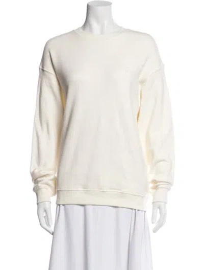 Pre-owned Éterne Crew Neck Long Sleeve Sweatshirt In Neutrals