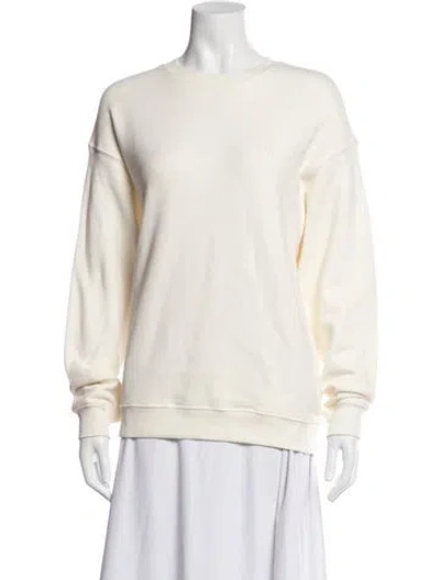Pre-owned Éterne Crew Neck Long Sleeve Sweatshirt In Neutrals