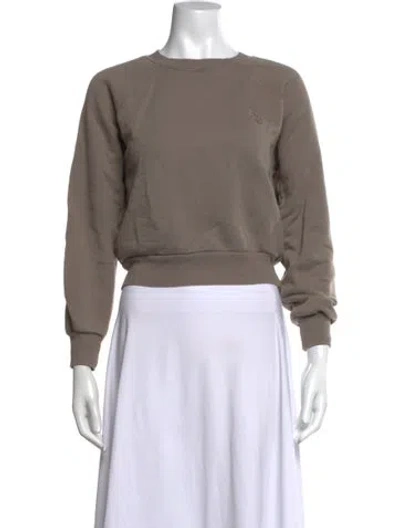 Pre-owned Éterne Crew Neck Long Sleeve Sweatshirt In Neutrals