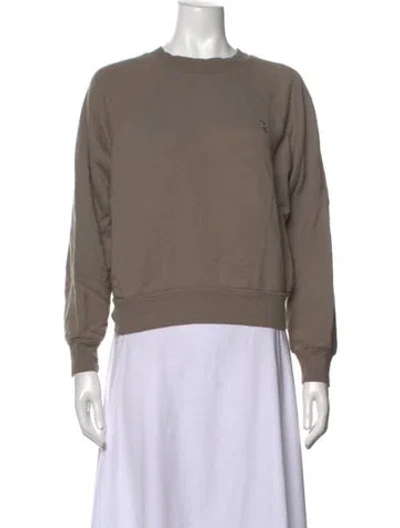 Pre-owned Éterne Crew Neck Long Sleeve Sweatshirt In Neutrals