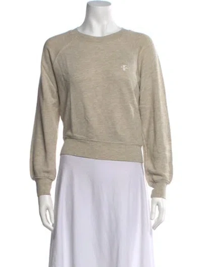 Pre-owned Éterne Crew Neck Long Sleeve Sweatshirt In Neutrals