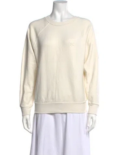 Pre-owned Éterne Crew Neck Long Sleeve Sweatshirt In Neutrals