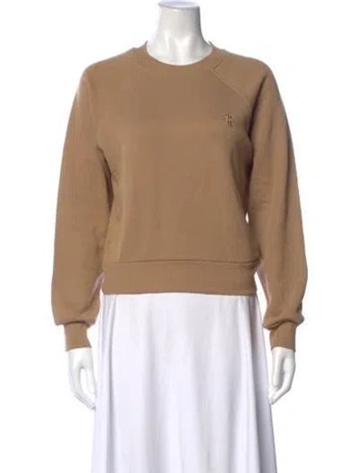 Pre-owned Éterne Crew Neck Long Sleeve Sweatshirt In Neutrals