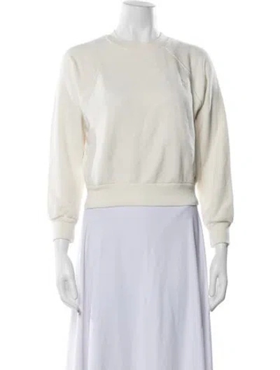 Pre-owned Éterne Crew Neck Long Sleeve Sweatshirt In Neutrals