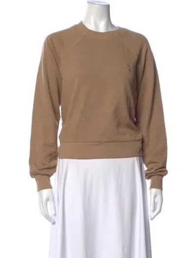 Pre-owned Éterne Crew Neck Long Sleeve Sweatshirt In Neutrals