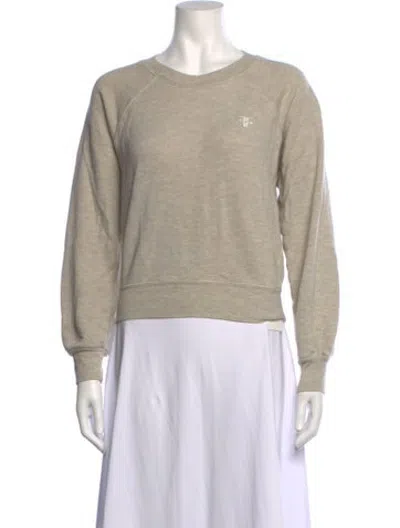 Pre-owned Éterne Crew Neck Long Sleeve Sweatshirt In Neutrals