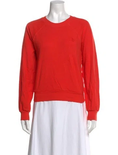 Pre-owned Éterne Crew Neck Long Sleeve Sweatshirt In Orange