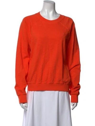 Pre-owned Éterne Crew Neck Long Sleeve Sweatshirt In Orange