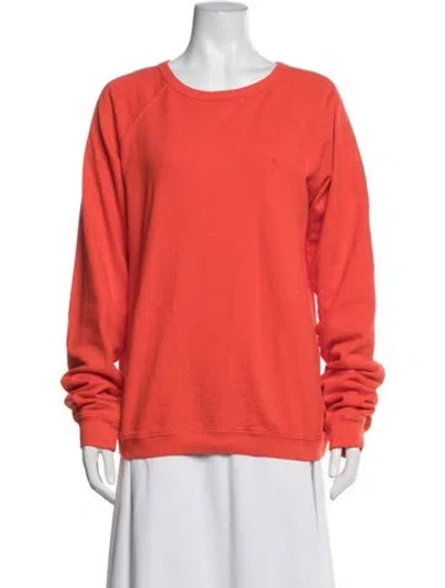 Pre-owned Éterne Crew Neck Long Sleeve Sweatshirt In Orange