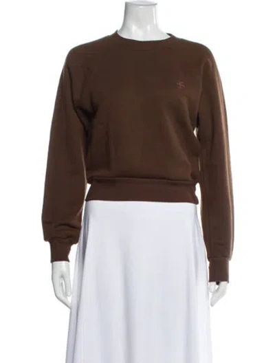 Pre-owned Éterne Crew Neck Long Sleeve Sweatshirt W/ Tags In Brown