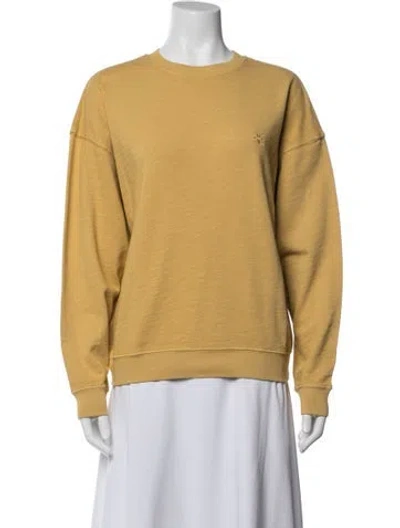 Pre-owned Éterne Crew Neck Long Sleeve Sweatshirt In Yellow