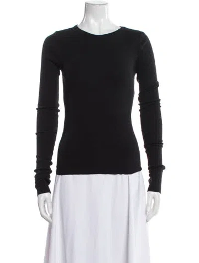 Pre-owned Éterne Crew Neck Long Sleeve Top In Gray