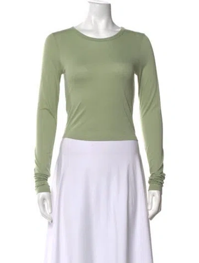 Pre-owned Éterne Crew Neck Long Sleeve Top In Green