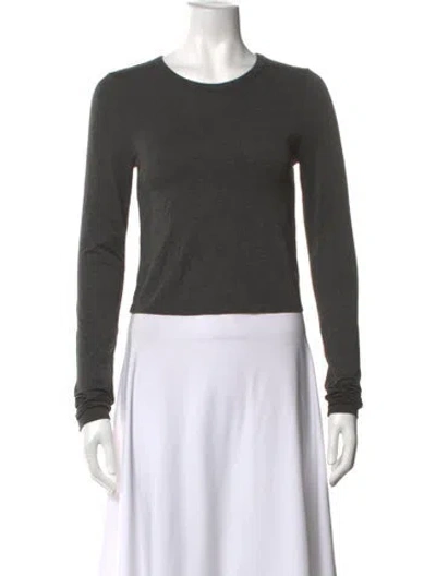 Pre-owned Éterne Crew Neck Long Sleeve Top In Grey