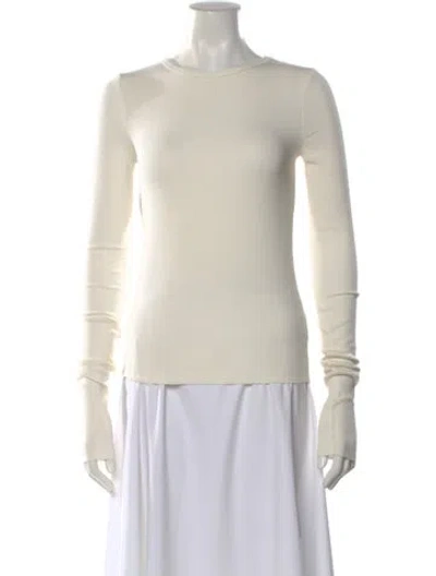 Pre-owned Éterne Crew Neck Long Sleeve Top In Neutral