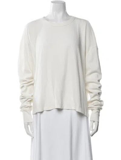 Pre-owned Éterne Crew Neck Long Sleeve Top In Neutral