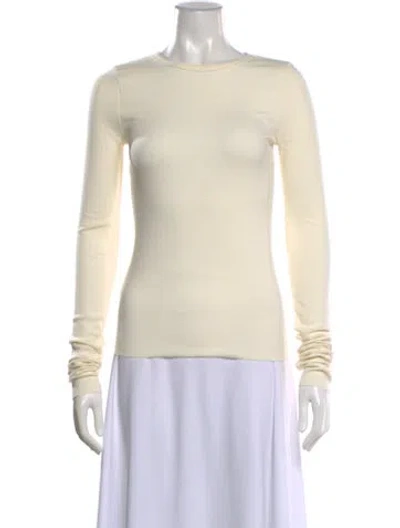 Pre-owned Éterne Crew Neck Long Sleeve Top In Neutrals