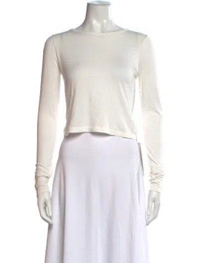 Pre-owned Éterne Crew Neck Long Sleeve Top In Neutrals