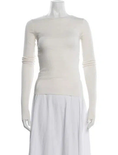 Pre-owned Éterne Crew Neck Long Sleeve Top In Neutrals