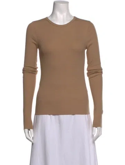 Pre-owned Éterne Crew Neck Long Sleeve Top In Neutrals