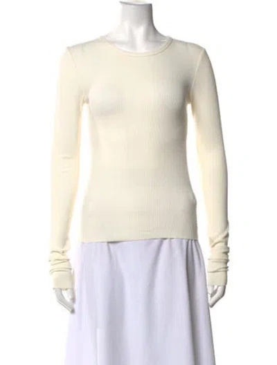 Pre-owned Éterne Crew Neck Long Sleeve Top In Neutrals
