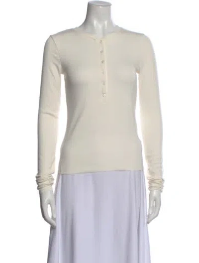 Pre-owned Éterne Crew Neck Long Sleeve Top W/ Tags In Neutral