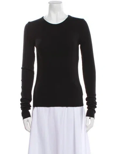 Pre-owned Éterne Crew Neck Long Sleeve T-shirt In Black