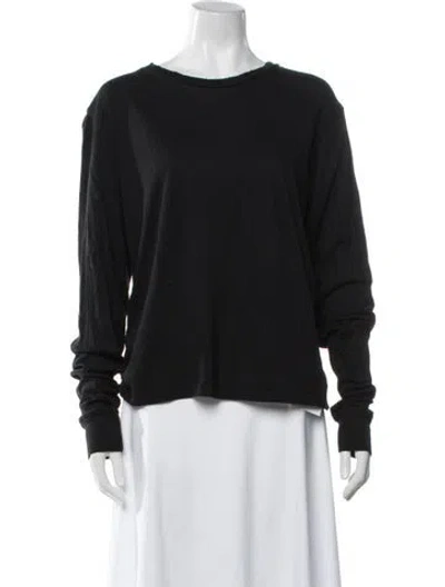Pre-owned Éterne Crew Neck Long Sleeve T-shirt In Black