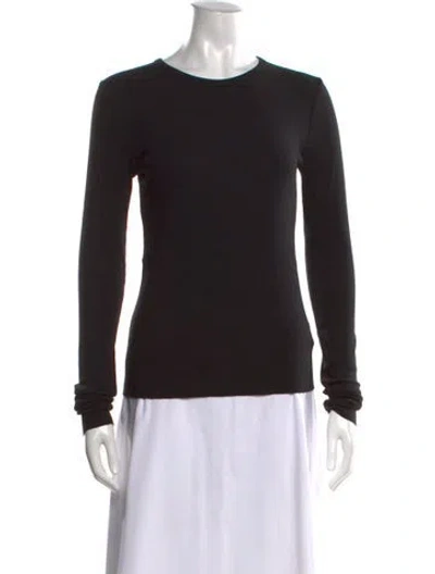 Pre-owned Éterne Crew Neck Long Sleeve T-shirt In Black