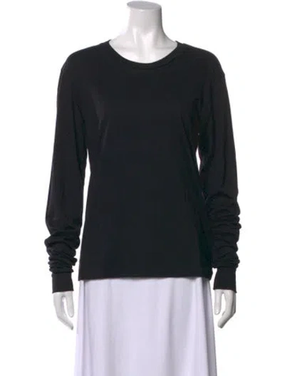 Pre-owned Éterne Crew Neck Long Sleeve T-shirt In Black